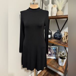 NWT Tart Collections Jersey Mini Shirt Dress Long Sleeve Black Women’s Size MED